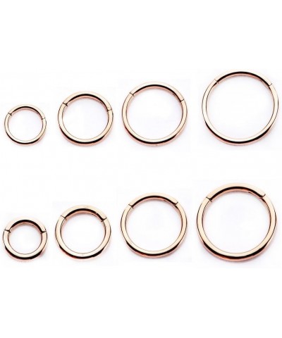 Rose Gold Titanium Anodized Precision 316L Surgical Steel Hinged Segment WildKlass Simply Clicker Rings 14 GA, Length: 10mm, ...