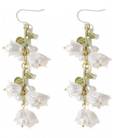 Lily of the Valley Earrings Drop Dangle Lily Earrings for Valentines Day Gifts Jewelry lily 2 $14.08 Earrings