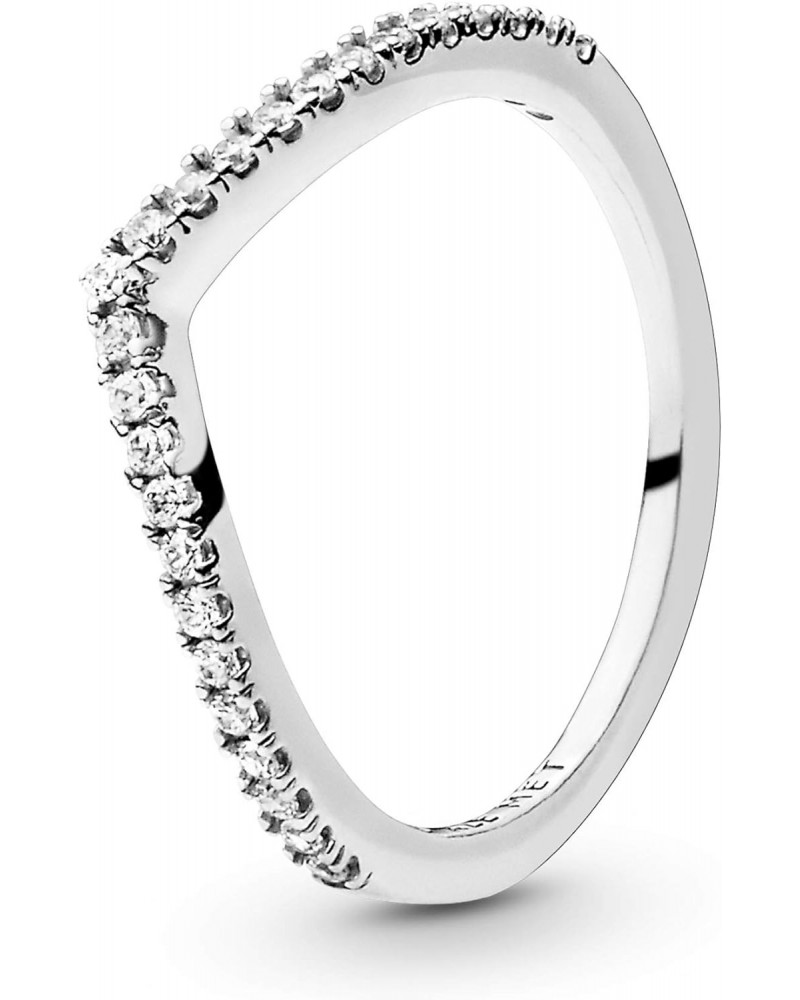 Jewelry Sparkling Wishbone Cubic Zirconia Ring $33.52 Rings