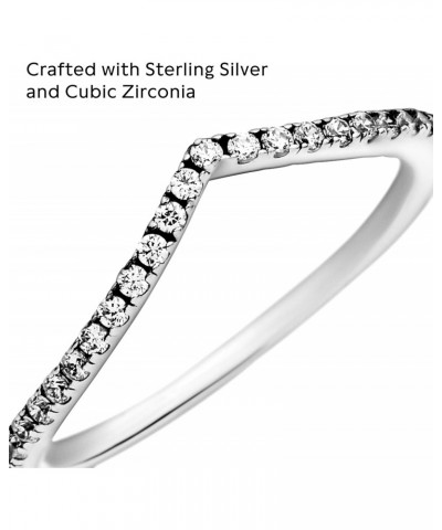 Jewelry Sparkling Wishbone Cubic Zirconia Ring $33.52 Rings