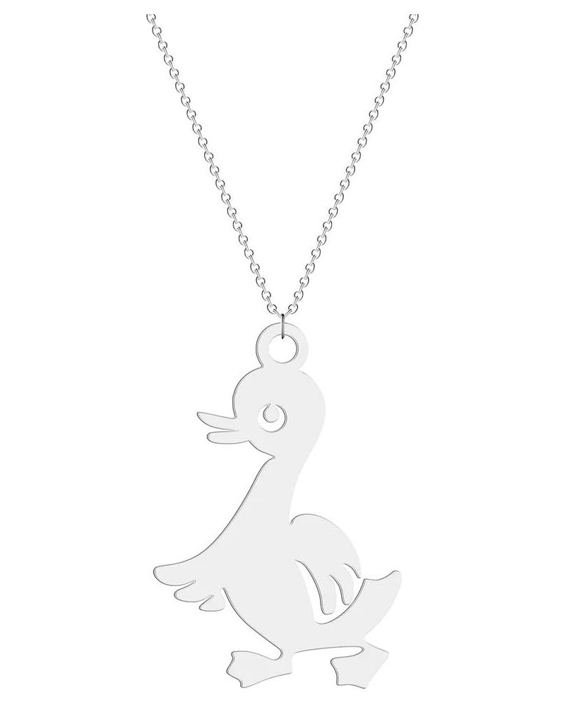 925 Sterling Silver Duck Necklace For Women - Rubber Duck Necklace Charms Jewelry For Women And Girls - 14K Yellow Gold Duck ...