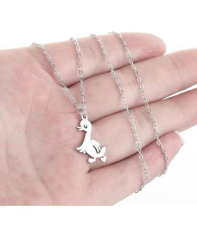 925 Sterling Silver Duck Necklace For Women - Rubber Duck Necklace Charms Jewelry For Women And Girls - 14K Yellow Gold Duck ...