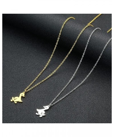 925 Sterling Silver Duck Necklace For Women - Rubber Duck Necklace Charms Jewelry For Women And Girls - 14K Yellow Gold Duck ...