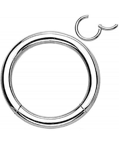 Pair of 316L Surgical Steel Hinged Segment WildKlass Rings 16g 9mm Silver $6.06 Body Jewelry