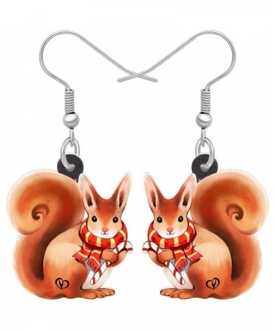 Cute Acrylic Squirrel Earrings Dangle Drop Squirrel Jewelry Gifts for Women Children Girls Squirrel B $7.01 Earrings