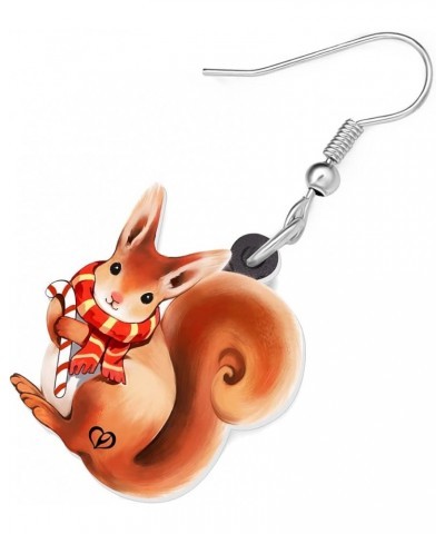 Cute Acrylic Squirrel Earrings Dangle Drop Squirrel Jewelry Gifts for Women Children Girls Squirrel B $7.01 Earrings