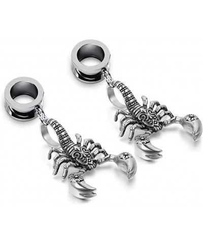 Scorpion Pendant Ear Plugs，Stainless Steel Tunnel Plug Gauge Earrings for Stretched Ears 20mm $11.43 Body Jewelry