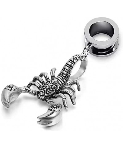 Scorpion Pendant Ear Plugs，Stainless Steel Tunnel Plug Gauge Earrings for Stretched Ears 20mm $11.43 Body Jewelry