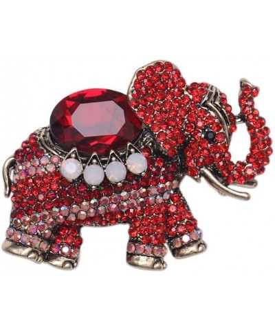 Rhinestone Elephant Brooch Vintage Rhinestone Elephant Brooch Exotic Gemstone Diamond Elephant Corsage Creative Alloy Animal ...