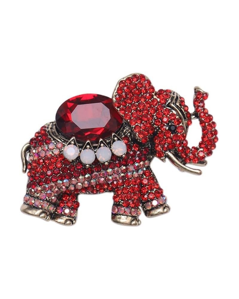 Rhinestone Elephant Brooch Vintage Rhinestone Elephant Brooch Exotic Gemstone Diamond Elephant Corsage Creative Alloy Animal ...