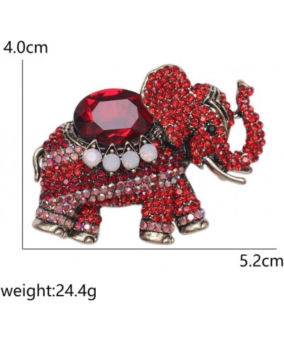 Rhinestone Elephant Brooch Vintage Rhinestone Elephant Brooch Exotic Gemstone Diamond Elephant Corsage Creative Alloy Animal ...