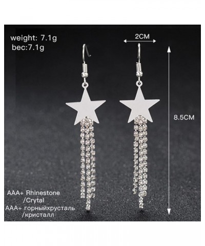 Star Tassel Earrings for Women Gold Star Drop Earrings Gold Ear Cuff Earrings Lucky Star Dangling Earrings Boho Star Stud Ear...