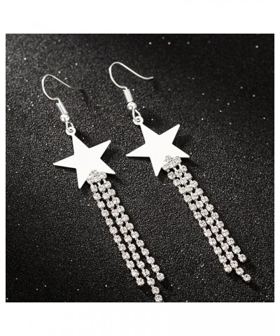 Star Tassel Earrings for Women Gold Star Drop Earrings Gold Ear Cuff Earrings Lucky Star Dangling Earrings Boho Star Stud Ear...