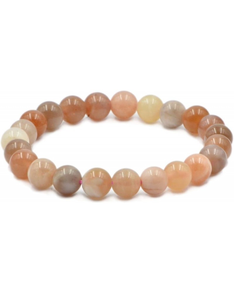 Natural Gemstone Round Beads Stretch Bracelet Healing Reiki 8mm Multicolor Sunstone $7.14 Bracelets