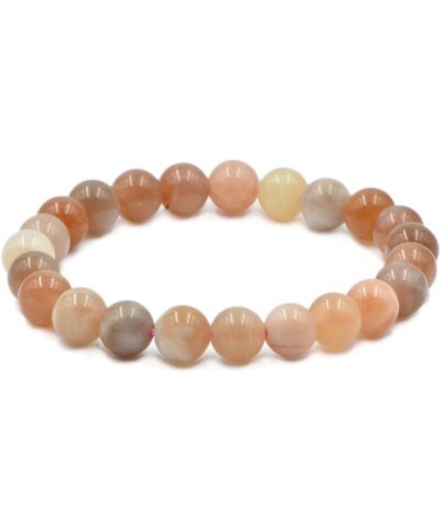 Natural Gemstone Round Beads Stretch Bracelet Healing Reiki 8mm Multicolor Sunstone $7.14 Bracelets