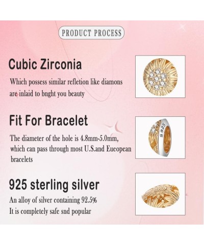 925 Sterling Silver Charms for Bracelets and Necklaces Headphone Music Beads Gold Gerbera Charms Sparkle brightly Jewelry Gif...