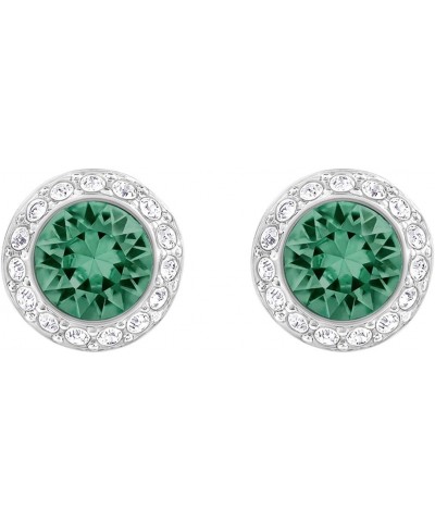 Crystal Emerald Angelic Rhodium Plated Earrings $31.20 Earrings