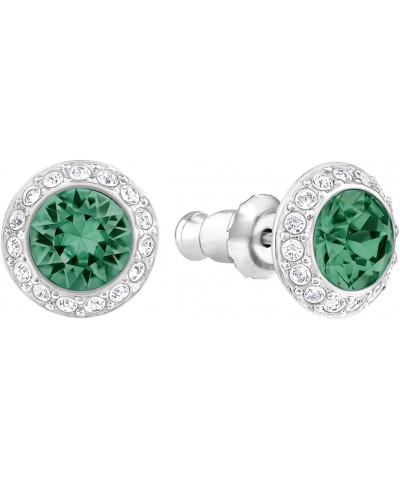 Crystal Emerald Angelic Rhodium Plated Earrings $31.20 Earrings