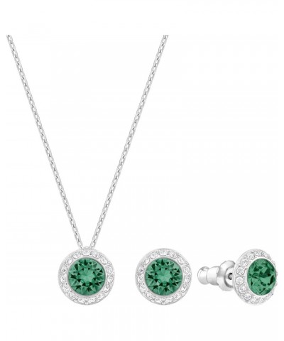 Crystal Emerald Angelic Rhodium Plated Earrings $31.20 Earrings