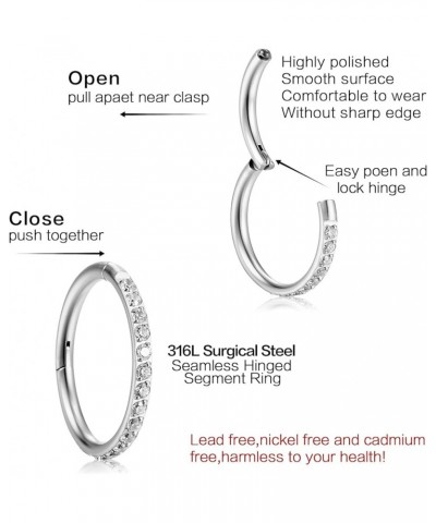 Nose Rings Hoops for Women Men Conch Hoop Earring Silver Gold 16g 18g Surgical Steel Tragus Nostril Helix Cartilage Clicker R...