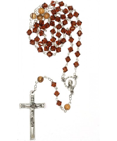 Austrian Crystal OR Glass Catholic Prayer Rosary - Includes Rosary Pouch, How to Pray the Rosary" and birth month meaning whe...