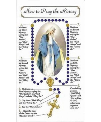 Austrian Crystal OR Glass Catholic Prayer Rosary - Includes Rosary Pouch, How to Pray the Rosary" and birth month meaning whe...