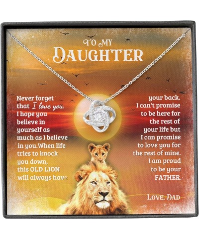 Daughter Gifts From Dad, Father Daughter Necklace, To My Daughter Lion Dad And Daughter Necklace, Father Daughter Gifts Love ...