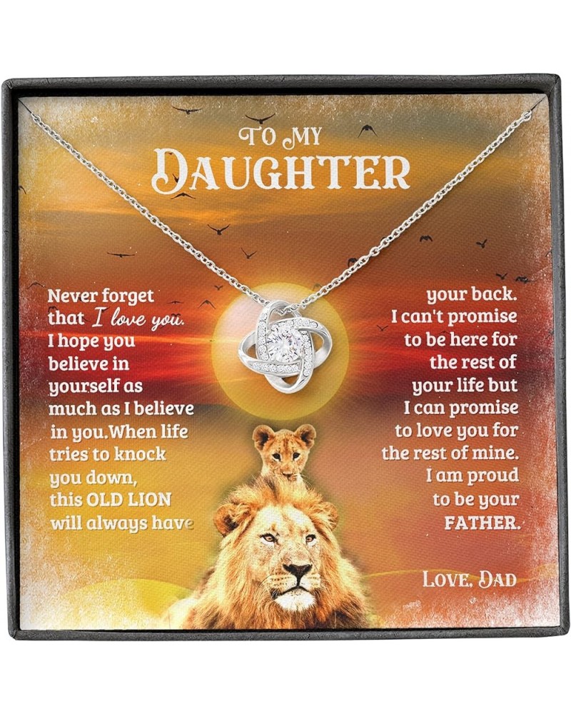 Daughter Gifts From Dad, Father Daughter Necklace, To My Daughter Lion Dad And Daughter Necklace, Father Daughter Gifts Love ...