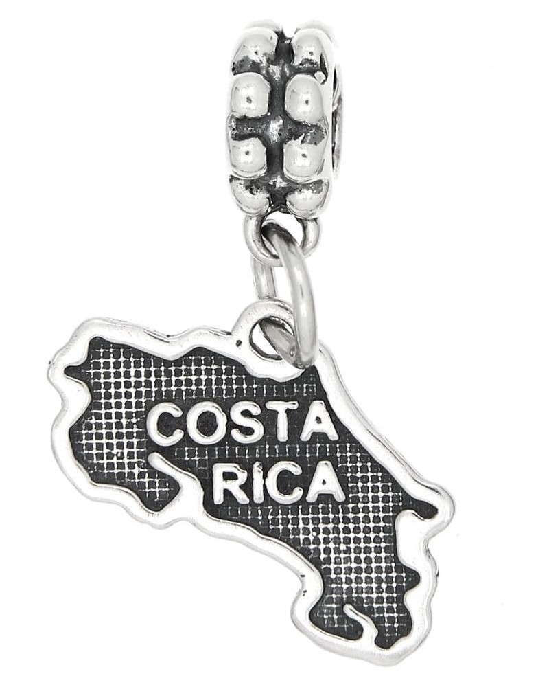 Sterling Silver Oxidized Country of Costa Rica Dangle Bead Charm $15.07 Bracelets