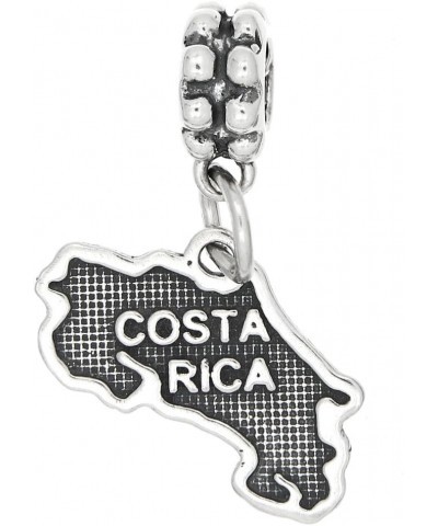 Sterling Silver Oxidized Country of Costa Rica Dangle Bead Charm $15.07 Bracelets