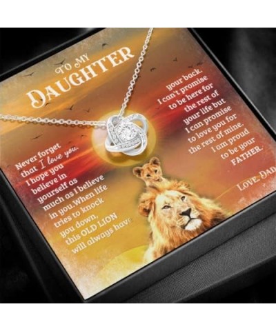 Daughter Gifts From Dad, Father Daughter Necklace, To My Daughter Lion Dad And Daughter Necklace, Father Daughter Gifts Love ...