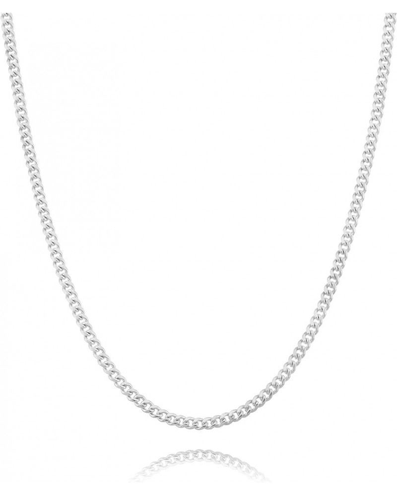 Solid 925 Sterling Silver 3.5/5/7/10mm Gold/Silver Cuban Link Curb Chain Necklace for Men Women 925 Sterling Silver Chain 16-...