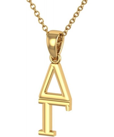 Delta Gamma Vertical Yellow Gold Plated Sterling Silver with 18" Chain $15.40 Necklaces