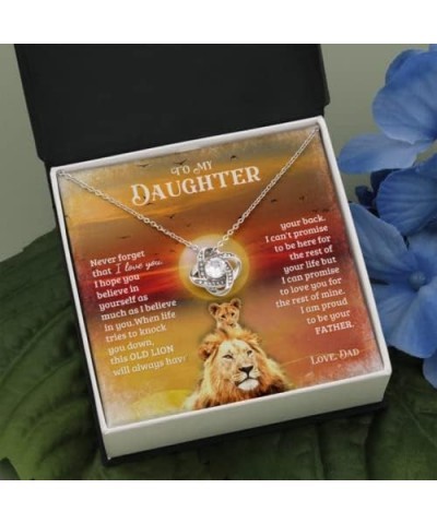 Daughter Gifts From Dad, Father Daughter Necklace, To My Daughter Lion Dad And Daughter Necklace, Father Daughter Gifts Love ...