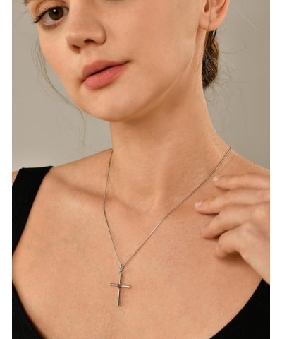 Women's Cross Necklace 925 Sterling Silver Crucifix Pendant Gemstones Criss Jewelry 01-garnet-Jan $21.42 Necklaces