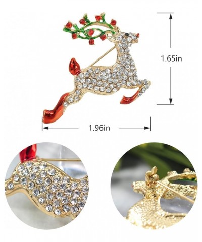 Holiday Christmas Jewelry Xmas Tree Brooch Pin With Colorful Crystal Lights & Ornaments Red $10.79 Brooches & Pins