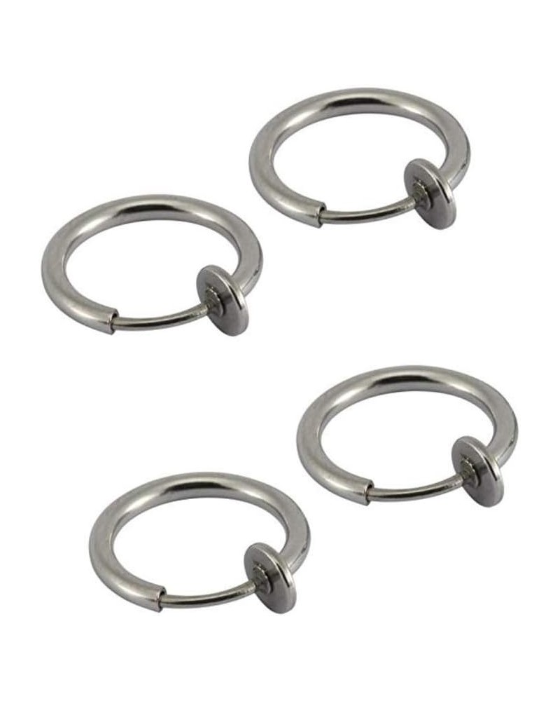 Clip-On Spring Action Non-Piercing Fake Septum Lip Cartilage Nose Tragus Ring Steel $7.19 Body Jewelry