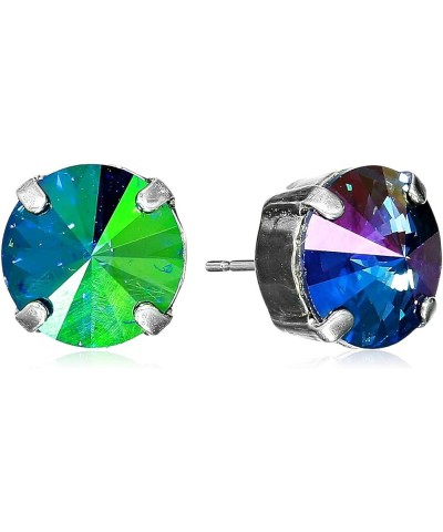 Sorrelli Essentials Round Crystal Stud Earrings Northern Lights Antique Silver-Tone $12.75 Earrings