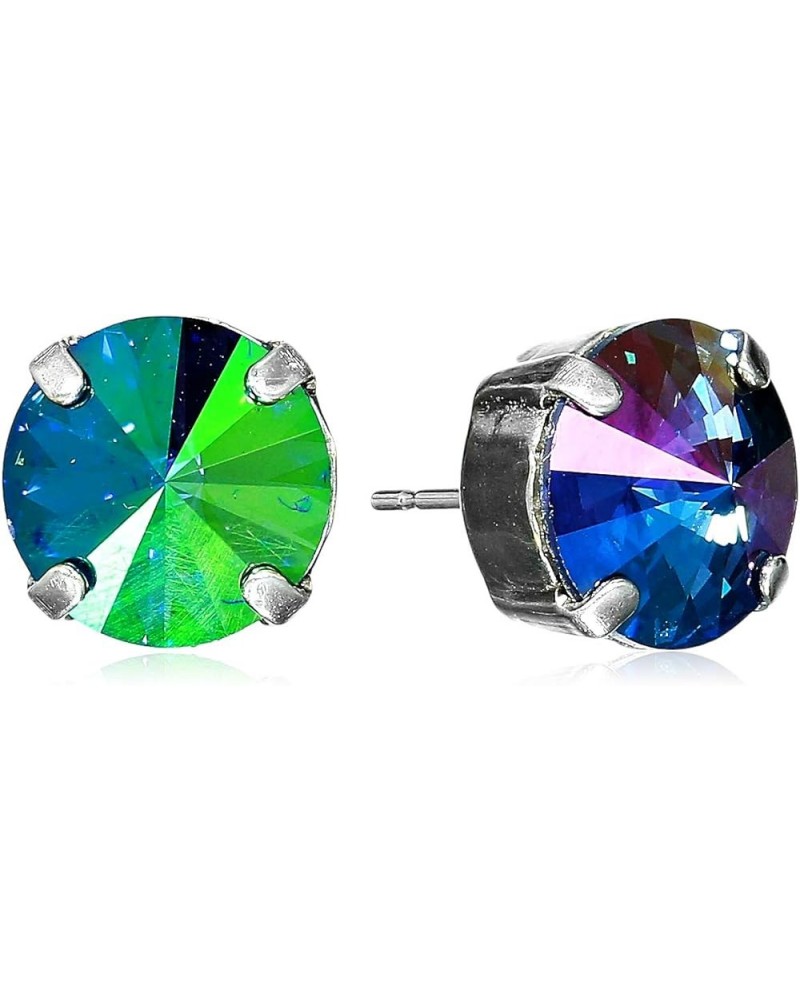 Sorrelli Essentials Round Crystal Stud Earrings Northern Lights Antique Silver-Tone $12.75 Earrings