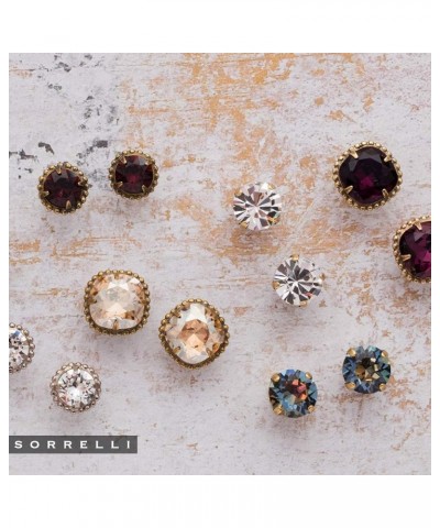 Sorrelli Essentials Round Crystal Stud Earrings Northern Lights Antique Silver-Tone $12.75 Earrings