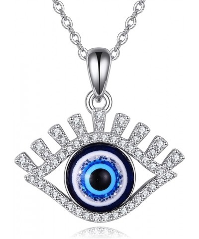 Evil Eye/Star of David/Lotus Necklace for Women 925 Sterling Silver Evil Eye Pendant Greek Protection Jewelry Amulet Gifts fo...