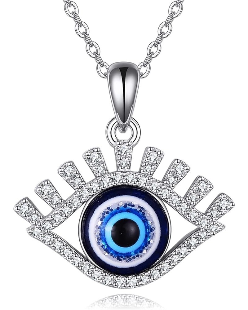 Evil Eye/Star of David/Lotus Necklace for Women 925 Sterling Silver Evil Eye Pendant Greek Protection Jewelry Amulet Gifts fo...