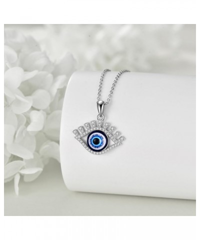 Evil Eye/Star of David/Lotus Necklace for Women 925 Sterling Silver Evil Eye Pendant Greek Protection Jewelry Amulet Gifts fo...