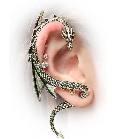 Punk Dragon Ear Cuff Earrings Gold Dragon Cuff Wrap Crawler Earrings Vintage Metal Dragon Crawler Cartilage Earring Gothic Dr...