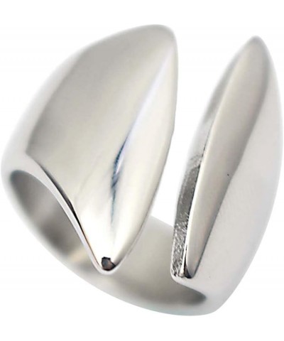 Punk Stainless Steel Silver Open Cuff Ring Midi Band Knuckle Rings Finger Statement Rings for Women Ladies $10.09 Rings