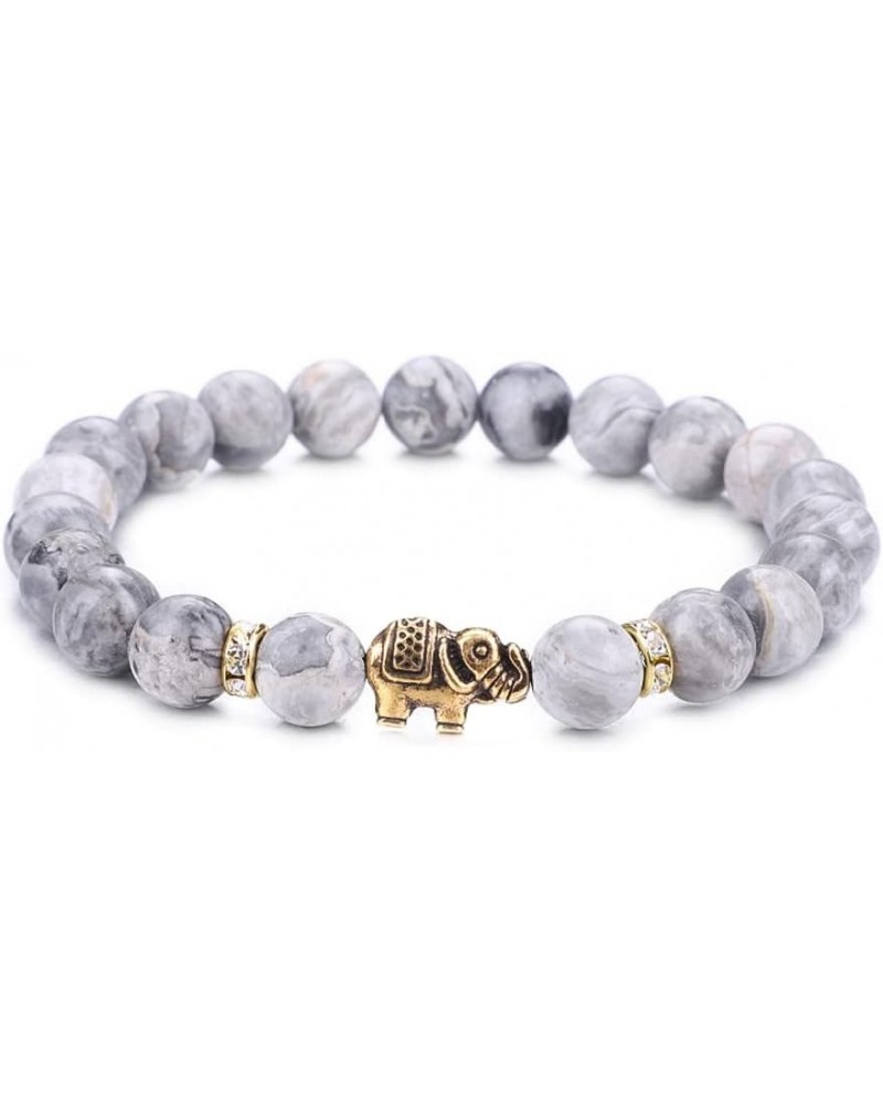 Lover Couple Bracelet Yoga Balancing Reiki Healing with Elephant for Christmas Thanksgiving map stone $9.43 Bracelets