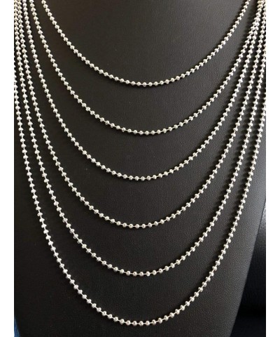 Solid 925 Sterling Silver Moon Cut Ball Bead Chain - 2.5mm - 18-30" - Made In Italy 20.0 Inches $39.03 Necklaces