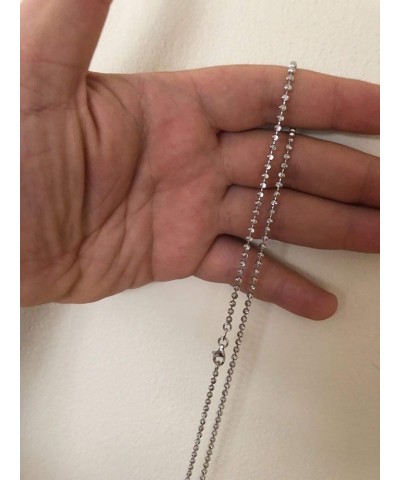 Solid 925 Sterling Silver Moon Cut Ball Bead Chain - 2.5mm - 18-30" - Made In Italy 20.0 Inches $39.03 Necklaces