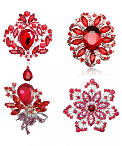 4Pcs Brooch Lot with Large Big Size Rhinestone Crystal Fashion Jewelry n $12.36 Brooches & Pins