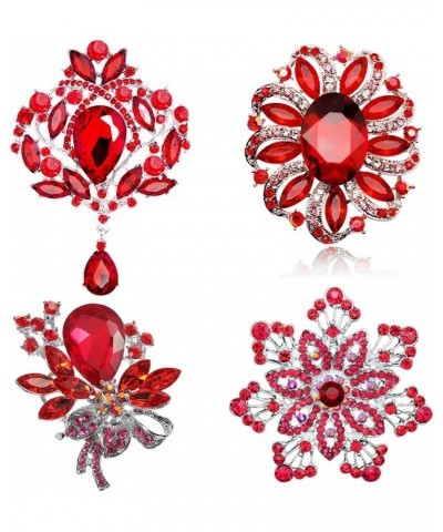 4Pcs Brooch Lot with Large Big Size Rhinestone Crystal Fashion Jewelry n $12.36 Brooches & Pins